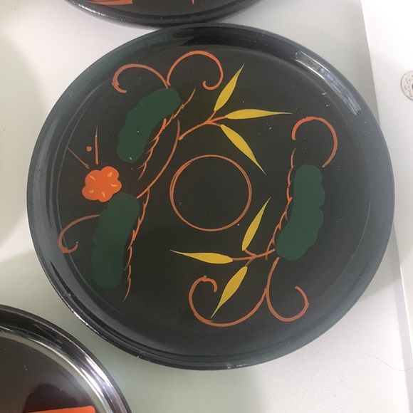 Vintage Japanese inspired coaster set in container - Picture 7 of 9